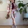 Maxi kimono flowers 100% lino SusyMix 196