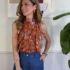 Top scollo americana con rouches 214