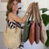 Egg bag in rafia 5 colori