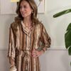 Camicia riga tabacco/nero HaveOne 410