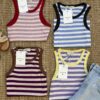 Top vogatore riga bordo contrasto SusyMix 318