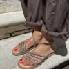 Sandaletto strass rose gold 208