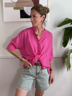 Camicia mussola di cotone HaveOne 387 FUXIA