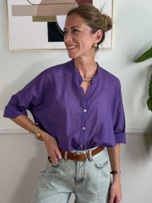 Camicia mussola di cotone HaveOne 387 VIOLA
