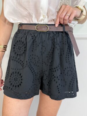 Short in pizzo San Gallo SusyMix 8PU Nero