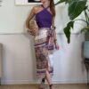 Gonna patchwork bandana viola/beige SusyMix 147