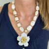 Collana maxi fiore screziato