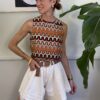 Shorts farfalla con pizzo HaveOne 665 BURRO