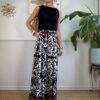 Panta palazzo doppia fantasia Nero/Fico SusyMix 6G9