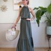 Set top vogatore & gonna balza HaveOne 317 Verde militare