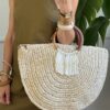 Mezza Luna rafia e lurex SusyMix 718 BEIGE CHIARO