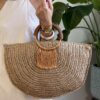 Mezza Luna rafia e lurex SusyMix 718 BEIGE SCURO