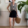 Shorts misto lino NERO 5EP