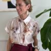 Camicia fiori e pizzo SusyMix 7R2