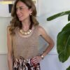 Canotta traforata beige Molly 0EE