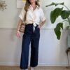 Pantaloni BLU in popeline di cotone Vicolo 811