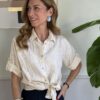 Camicia annodata ricamata burro Susy Mix 025