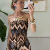 Top a fascia punto smock tie dye/ chevron SusyMix P37