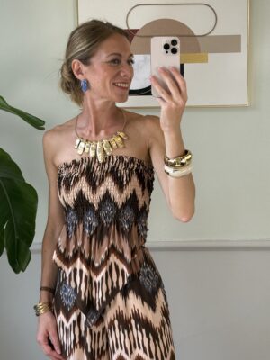 Top a fascia punto smock tie dye/ chevron SusyMix P37