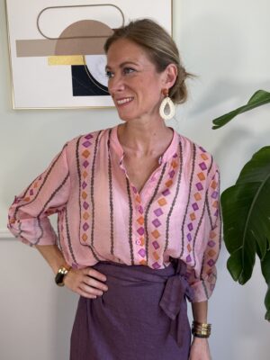 Camicia over rombi colorati HaveOne 045
