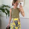 Gonna corta Yellow Elephant pareo Vicolo 289