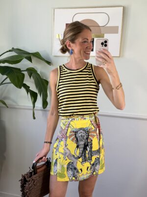 Gonna corta Yellow Elephant pareo Vicolo 289
