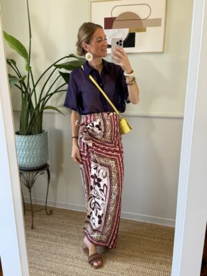 Set gonna Pareo & camicia Viola Vicolo 361