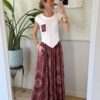 Abito T-shirt taschina fantasia Rosso India Motel 00G