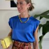 Blusa aletta in raso Motel 6PR BLUETTE
