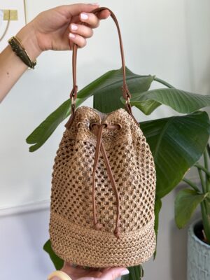 Secchiello rafia crochet