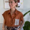 Camicia con taschina paillettes RUGGINE SusyMix 321