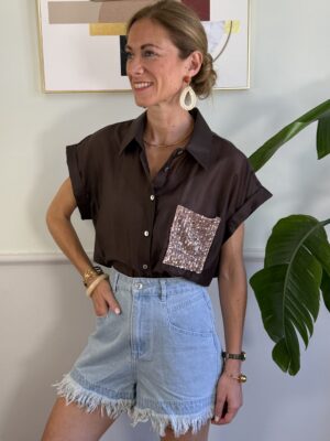 Camicia con taschina paillettes MORO SusyMix 321