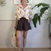 Shorts a farfalla MARRONI elastico in vita Tensione in 507