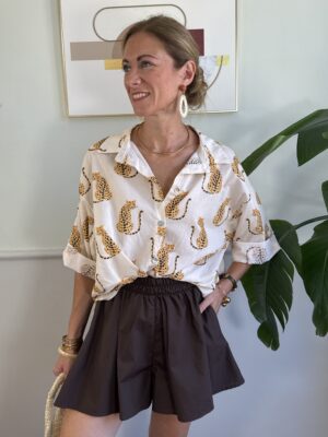 Camicia 100% cotone fantasia leopardi SusyMix 2TI best seller