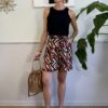 Shorts elastico in vita stampa arancio/nero/beige HaveOne 696