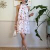 Mini abito balza scollo americana MAXI FIORI SusyMix A77