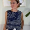 Top Blue Paisley Vicolo 731