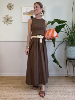 Easy dress Vicolo costina/cotone 763 TABACCO