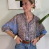 Camicia Azzurro intenso fantasia paisley Motel AA1 L29
