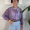 Camicia rigata Palloncino SusyMix J83 AZZURRO/CIPOLLA