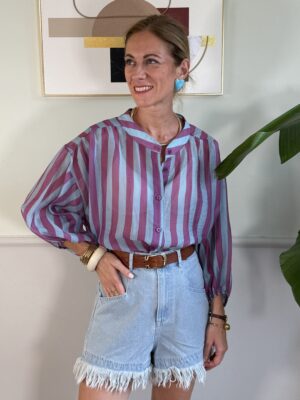 Camicia rigata Palloncino SusyMix J83 AZZURRO/CIPOLLA