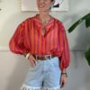 Camicia rigata Palloncino SusyMix J83 FUXIA/ARANCIO