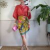 Gonna stampa foulard green Monkey SusyMix 50S