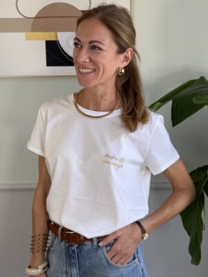 T-shirt regular Vicolo "Meglio soli che nuvole" 055