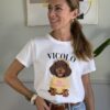 T-shirt regular Vicolo Dog Flowers 954