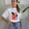 T-shirt over fiori e maculato Vicolo 048