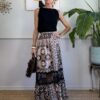 Gonna fantasia Moro/Beige Pizzo Nero KingKong B43