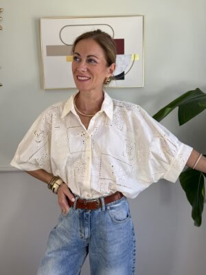 Camicia Kimono Burro inserti a Jour SusyMix D63