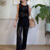 Set crochet smanicato nero 1-2