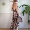 Maxi abito schiena nuda Chevron SusyMix 937